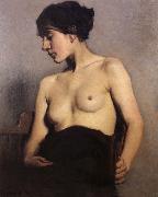 Hugh Ramsay Seated nude oil painting